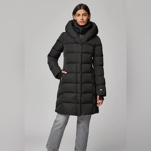 NWT Soia & Kyo Sonny TD Slim Down Coat Jacket Puffer Winter Coat with Hood Sz M - Picture 2 of 15